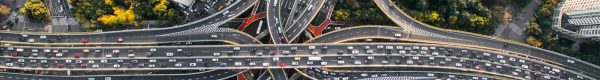 aerial photography of concrete roads