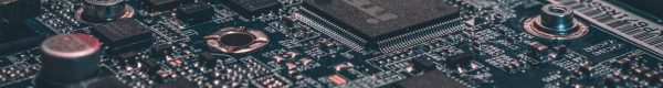 macro photography of black circuit board